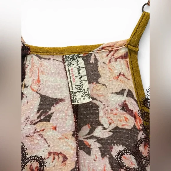 Free People Intimates Floral Lace Halter Tank | Size XS  | Boho - Picture 3 of 6